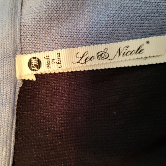 🩷 3/$15 Leo & Nicole Blue Plaid Open-Front Sleeveless Cardigan, Med Petite, EUC - Picture 6 of 6